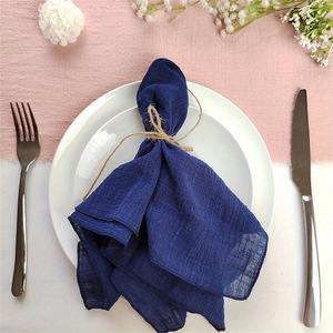 Serbet Retro Sekali Pakai Tebal, Dekorasi Meja Kain Kasa Katun Buatan Tangan Rustic yang Dapat Disesuaikan, Alas Makan untuk Pesta Pernikahan - Product Image 3