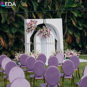 ฉากหลังงานแต่งงานอะคริลิคแบบเรียบง่าย LEDA Professional พร้อมดอกไม้แขวนขนาดใหญ่สีขาว ฉากหลังแบบผสมสำหรับงานแต่งงาน - Product Image 3