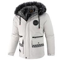 Nouvelle arrivée hiver transfrontalière : Doudoune matelassée premium en polyester pour homme avec capuche amovible, extra-épaisse, style streetwear
