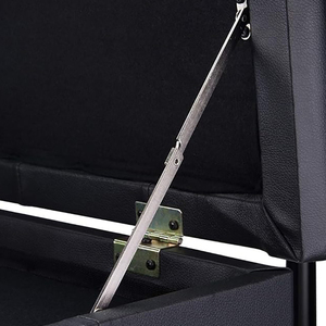 <span class=keywords><strong>Sgabello</strong></span> per <span class=keywords><strong>Pianoforte</strong></span> in Legno e Pelle PU Nero Regolabile in Altezza con Vano Portaoggetti, Vendita all'Ingrosso - Product Image 2