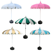 Parasol Pagode Pliable Personnalisé Imperméable en Fibre de Verre à Franges Ondulées pour Plage, Patio, Hôpital, Hôtel - Vente en Gros Usine