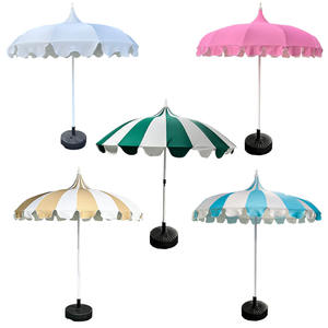 Оптовая продажа от производителя: складной водонепроницаемый зонт-пагода для пляжа и патио, с волнистым краем, из стекловолокна, для больниц и отелей - Product Image 2
