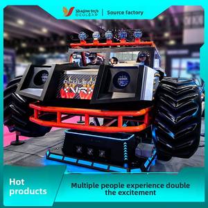 جهاز ألعاب الواقع الافتراضي عبر الحدود، وحدة تحكم متكاملة لسباقات الـ VR بستة مقاعد، معدات استشعار الحركة للسباقات الوعرة في مراكز التسوق الكبيرة - Product Image 2