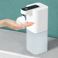 Distributeur automatique de savon liquide sans contact avec capteur infrarouge, distributeur de mousse mains libres, recharge USB pour salle de bain et hôtel
