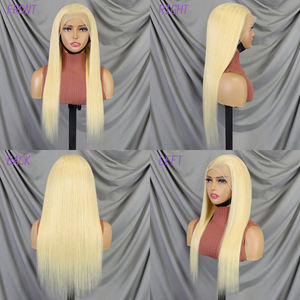 Pelucas de Cabello Humano 200% Natural de 10-30 Pulgadas # Pelucas de Cabello Lacio Color Rubio 613 con Frente de Encaje Transparente 13x4 - Product Image 2