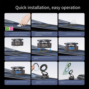 Soporte Magnético Giratorio 360° para Teléfono, con Anillo Universal para Auto, Adsorción por Vacío, Ajustable - Product Image 6