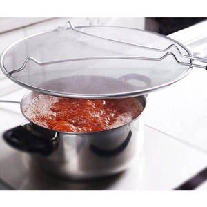 Couverture facultative de garde d'éclaboussure de poignée de silicone de cuisine de couleur S/S pour la poêle à frire - Product Image 5