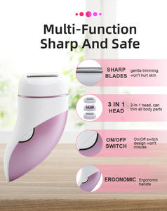 Removedor <span class=keywords><strong>de</strong></span> <span class=keywords><strong>vello</strong></span> facial Lady Shaver Máquina <span class=keywords><strong>de</strong></span> afeitar Púbico Bikini Body Trimmer para mujeres 3 en 1 - Product Image 2