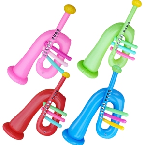 Trompeta inflable de juguete multicolor al por mayor para juegos de jardín de infantes, actuaciones en escenarios y fiestas infantiles - Product Image 1