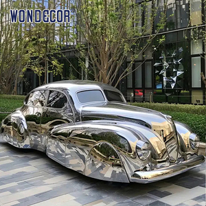 Kỳ quan nóng bán ngoài trời vuông lớn hiện đại xoắn hình học Vòng thép không gỉ điêu khắc - Product Image 3