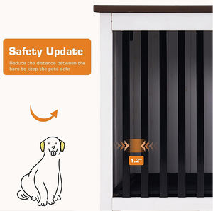 מחיר סיטונאי עץ מתקפל ברזל קטן כלב כלוב מקורה לחיות מחמד בית רהיטים עם דפוס מוצק עבור כלבים קטנים - Product Image 2