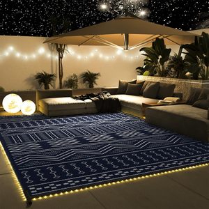 Taille personnalisée/couleur/motif pique-nique <span class=keywords><strong>tapis</strong></span> d'extérieur PP pliable Camping jardin balcon arrière-cour Rv Pation plage événement avec lumières <span class=keywords><strong>tapis</strong></span> - Product Image 1