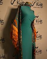 Abaya ouverte classique 2026 Eid Robe verte avancée Design exquis perlé Abaya spéciale pour fille musulmane Robe longue légère d'été Eid