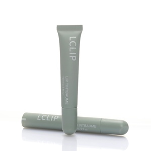 Emballage cosmétique personnalisé en tube souple PE mince avec logo, pour crème contour des yeux avec tête de brosse massante, conteneur vide à presser pour baume à lèvres - Product Image 3