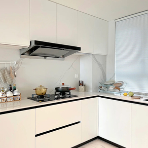 Promotion d'échantillons BAINENG : <span class=keywords><strong>Meuble</strong></span> de cuisine moderne à prix réduit, unité de cuisine complète en acier inoxydable - Product Image 2