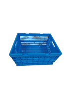 Panier de rangement pliable en plastique en maille ventilée, boîte pliable, caisse pliable en plastique