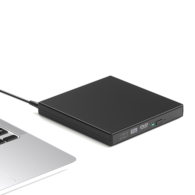 USB 2.0 External Optical Drive Mobile DVD Burner with Tray Type and 2 MB Cache for Laptop CD VCD
