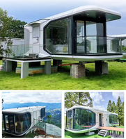 Maison conteneur moderne de luxe, extensible et confortable, type Apple Cabin Space Capsule, 2 chambres avec cuisine