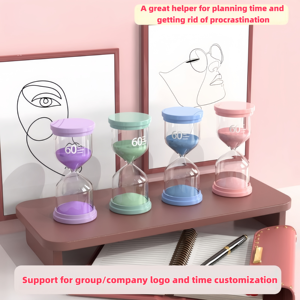 Minuteur <span class=keywords><strong>Sablier</strong></span> Créatif en Verre Fait Main Couleur Macaron <span class=keywords><strong>pour</strong></span> Enfants, Cadeau Idéal <span class=keywords><strong>pour</strong></span> le <span class=keywords><strong>Brossage</strong></span> des <span class=keywords><strong>Dents</strong></span> et la Lecture (10/15/45 Minutes) - Product Image 5