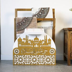 Elegante Soporte <span class=keywords><strong>de</strong></span> Madera Grabado a Mano para <span class=keywords><strong>el</strong></span> Corán, Organizador <span class=keywords><strong>de</strong></span> Alfombras <span class=keywords><strong>de</strong></span> Oración Islámicas, Regalo para Ramadán y Eid, Exhibición para Mezquita - Product Image 5