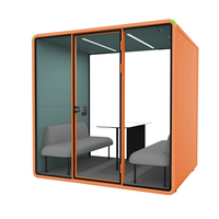 Cabine Acoustique de Bureau Hecor, Cabine Insonorisée Personnalisée, Cabine Préfabriquée Imperméable, Intérieur/Extérieur, Espace de Travail Silencieux pour Entretiens et Études