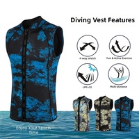 Gilet de surf camouflage 3 mm pour plage, jet ski, pêche, chasse, plongée, protection contre les méduses, séchage rapide, respirant, maintient au chaud