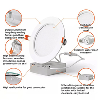 2 4 6 8 Inch Dimmable Cct Led Encastré Wafer Cob Adjust Down Lights Design Spot Light Panel Pot Lights Downlight