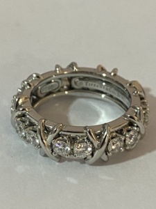 Bague en diamant moissanite en or <span class=keywords><strong>rose</strong></span> 14 carats pour couples - <span class=keywords><strong>Alliance</strong></span> de fiançailles ou de mariage élégante pour femme - Product Image 6