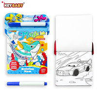 Livre de coloriage à l'encre magique KEYBABY pour enfants, livre d'activités sans désordre, livre de dessin au marqueur à eau, jouet éducatif de voyage, cadeau