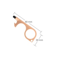 Ensemble de défense personnelle de luxe, porte-clés en alliage métallique, ouvre-bouteille, EDC sans contact, pliable, réutilisable