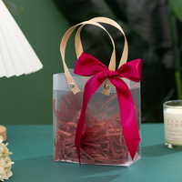 Sac en PP transparent pour emballages de Noël, sac en plastique transparent imperméable pour cadeaux, fête, boutique, fleurs, sac en PP
