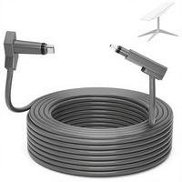 Câble Ethernet RJ45 Gen 2 en cuivre pur 75FT/23M, remplacement pour kit Starlink V2 Standard Actuated, étanche, gris