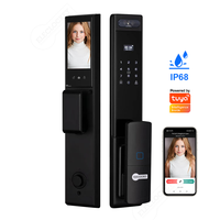 Tuya entièrement automatique 3D reconnaissance d'empreintes digitales du visage serrure intelligente étanche extérieur WiFi interphone vidéo sécurité pour porte d'entrée
