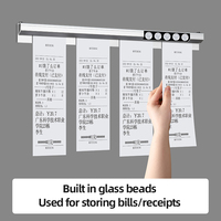 Clip de fixation durable en alliage d'aluminium sans perçage pour commandes à emporter, reçus et menus de restaurant, idéal pour la cuisine et la salle à manger