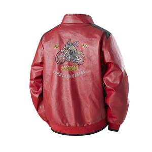 Giacca da <span class=keywords><strong>uomo</strong></span> in pelle PU con ricami pesanti, stile hip-hop europeo, da motociclista, vestibilità ampia e <span class=keywords><strong>di</strong></span> <span class=keywords><strong>tendenza</strong></span> - Product Image 5