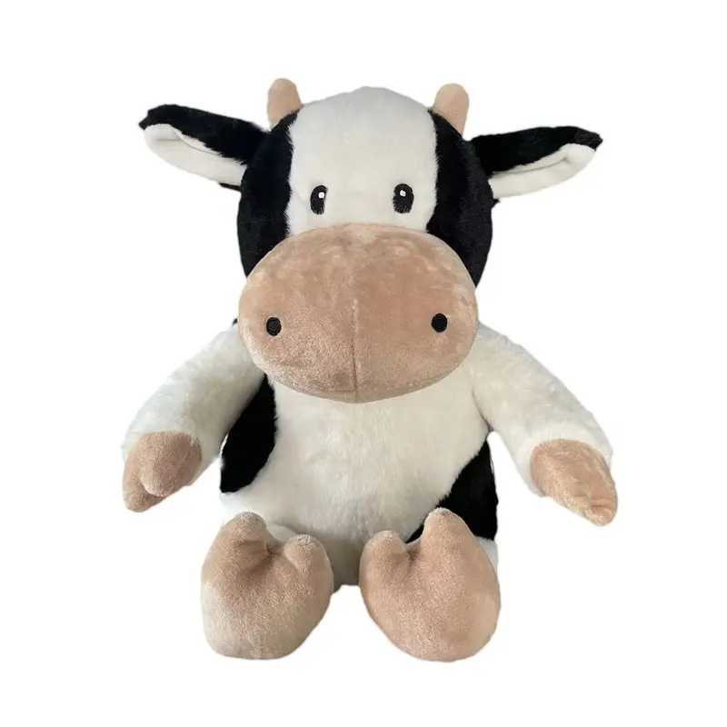 牛のおもちゃ座っている家畜の赤ちゃん牛ぬいぐるみカスタムぬいぐるみ