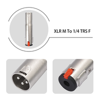Adaptateur audio verrouillable 1/4 TRS femelle vers XLR mâle 3 broches, adaptateur symétrique 6,35 mm vers XLR pour microphones