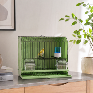 Cage d'exposition pour oiseaux avec cadre métallique sans fermeture pour canaris et perroquets - Product Image 5