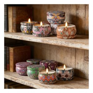 Tin <b>Candle</b> Containers With Lid for Scented Soy Wax <b>Bulk</b> Packaging Wedding Guest Favor Travel Gift Retail Display - Product Image 2