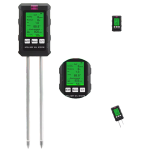 เครื่องทดสอบดินแบบ6 in 1สำหรับสนามหญ้าในสวนเครื่องวัดค่า pH ของดินแบบดิจิตอลสำหรับความชื้นแสงความอุดมสมบูรณ์อุณหภูมิและความชื้น - Product Image 1