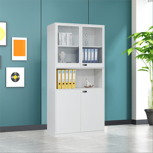Thiết kế mới làm đầy tủ với sự kết hợp khóa cửa kính 2 ngăn kéo tủ thép Locker cho văn phòng - Product Image 3