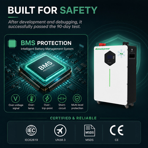 Batterie au sodium-ion de type mural 48V 210 170Ah 8.2 10kWh Powerwall Kamada Power Système de stockage d'énergie domestique - Product Image 3