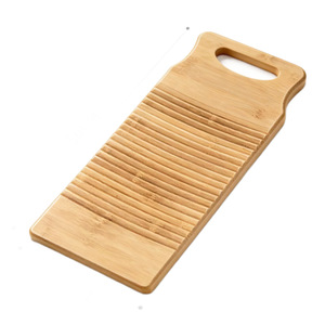 Planche à laver en bambou 50x18x1.5cm, épaissie, antidérapante, avec poignée, pour le lavage à la main du linge - Product Image 1
