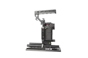 GEARVOO S1C Camera Cage For Panasonic Lumix S1R S1 Protective Housing Video Vlog Cage With Manfrotto 501 Quick Release Plate.