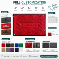 Tapis d'entrée commercial personnalisé en fibre de polyester avec support en PVC pour la maison, l'hôtel, le bureau