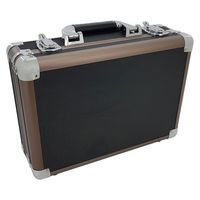 Mallette de transport en aluminium noir avec finition bronze Boîte de rangement pour caméra de voyage OEM personnalisable