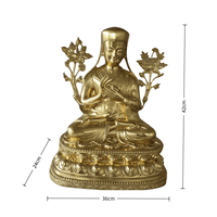 Statues de Bouddha riantes Feng Shui en cuivre et laiton pur, assises sur un trône de dragon, tailles personnalisables