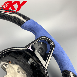 Volante deportivo personalizado de fibra de carbono, cuero azul y LED RPM para BMW G20 G2X G30 G3X G42 G80 G82 G87 G8X F9X 2018-2026 - Product Image 2