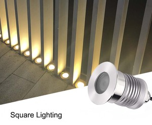 Waterproof IP67 Outdoor Embedded <b>LED</b> Step Silver Aluminum Warm White Underground <b>Light</b> - Product Image 5