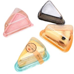 Triangle Slice Cheese Cupcake Cases Cake Slice <b>Container</b> Triangular Cut Cake Blister Packaging Box Mousse Pastry <b>Plastic</b> <b>Food</b> - Product Image 3